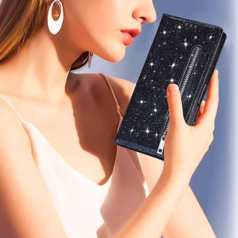 Custodia in pelle Samsung Galaxy Z Fold 4 Cordino Stelle