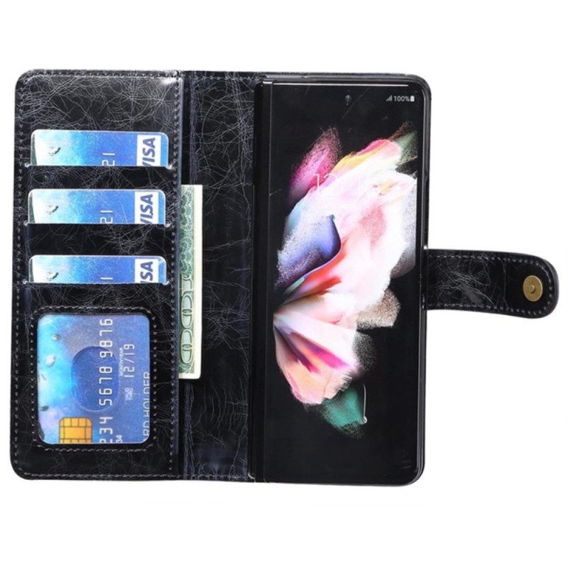 Custodia in pelle Samsung Galaxy Z Fold 4 Multitasche In Ecopelle