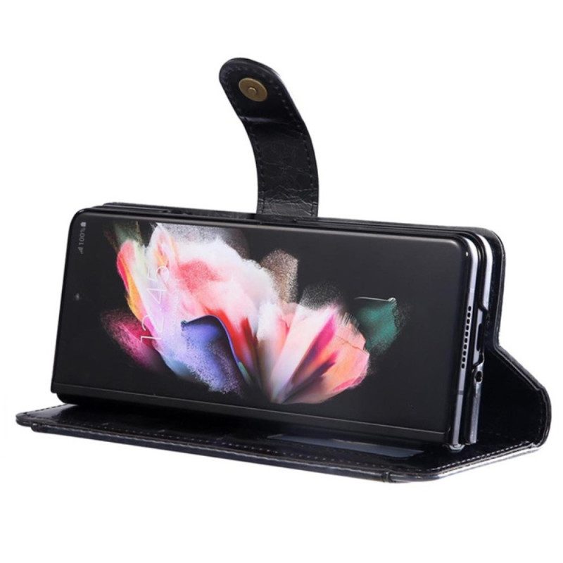 Custodia in pelle Samsung Galaxy Z Fold 4 Multitasche In Ecopelle
