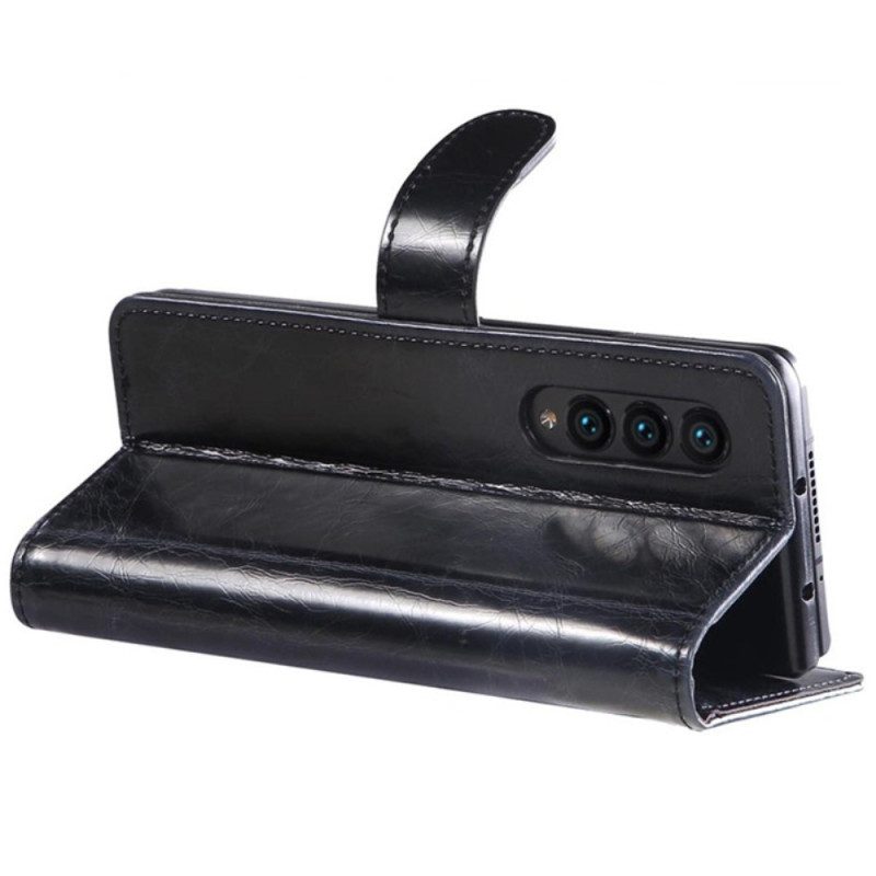 Custodia in pelle Samsung Galaxy Z Fold 4 Multitasche In Ecopelle