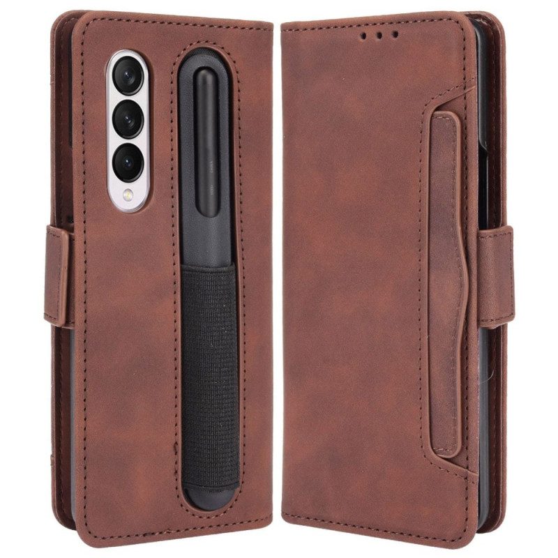 Custodia in pelle Samsung Galaxy Z Fold 4 Spia Con Pen Storage
