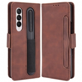 Custodia in pelle Samsung Galaxy Z Fold 4 Spia Con Pen Storage