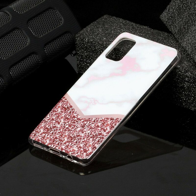 Cover Samsung Galaxy A41 Variazione Della Geometria Del Marmo