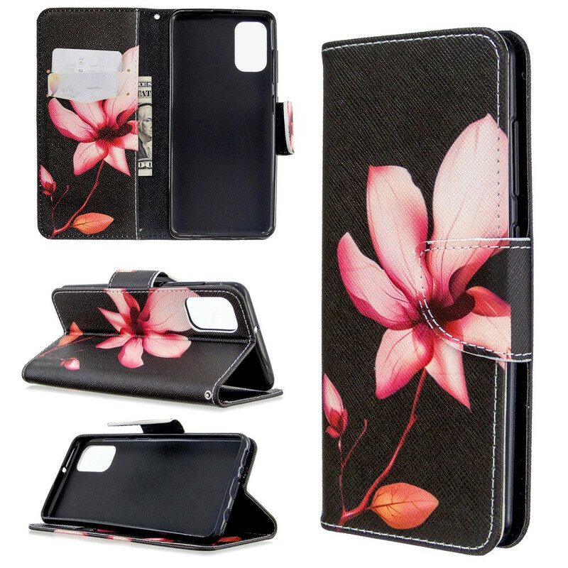 Custodia A Portafoglio Samsung Galaxy A41 Fiore Rosa