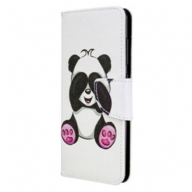 Custodia in pelle Samsung Galaxy A41 Divertimento Panda