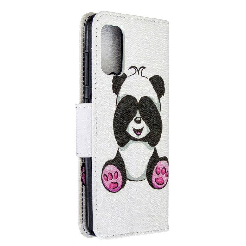 Custodia in pelle Samsung Galaxy A41 Divertimento Panda
