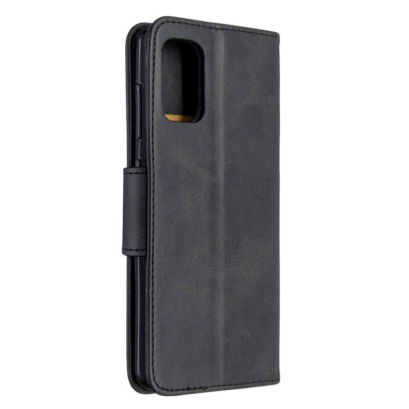 Custodia in pelle Samsung Galaxy A41 Folio Cover Lembo Liscio Obliquo