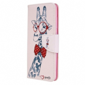 Custodia in pelle Samsung Galaxy A41 Giraffa Intelligente
