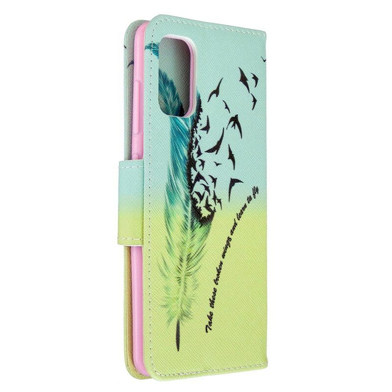 Custodia in pelle Samsung Galaxy A41 Impara A Volare