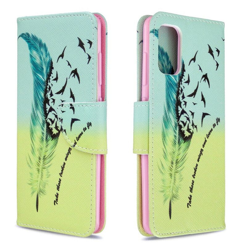 Custodia in pelle Samsung Galaxy A41 Impara A Volare
