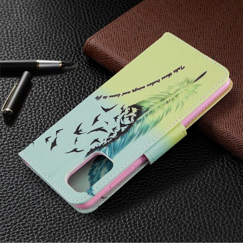 Custodia in pelle Samsung Galaxy A41 Impara A Volare