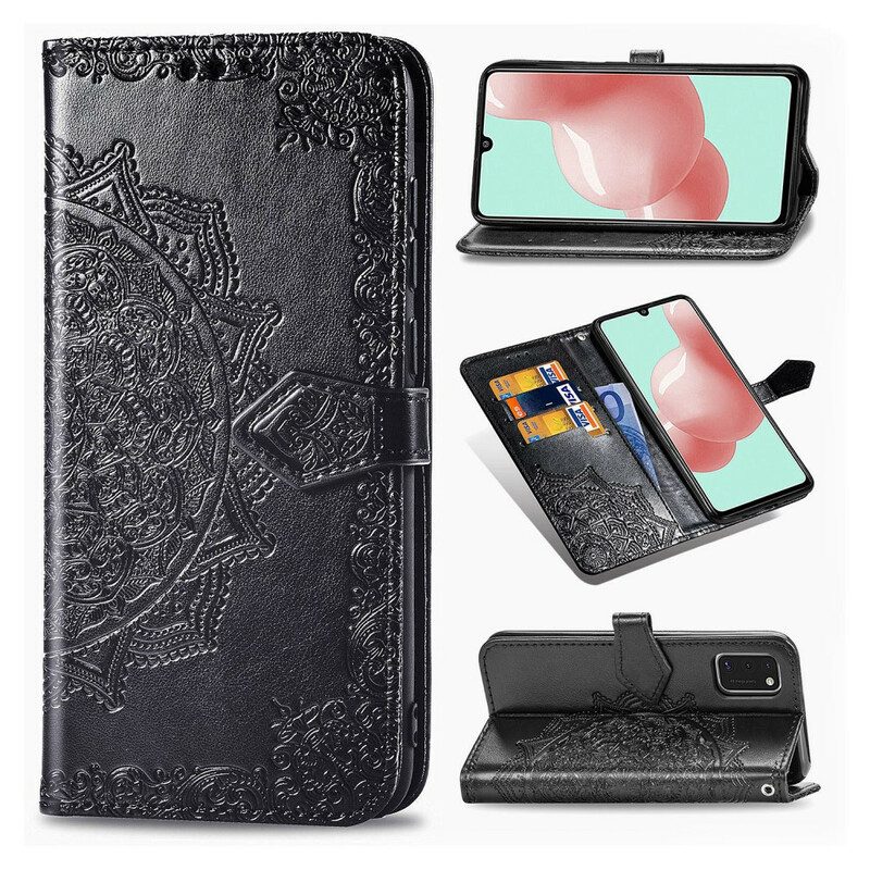 Custodia in pelle Samsung Galaxy A41 Mandala Medioevo