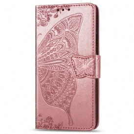 Custodia in pelle Samsung Galaxy A41 Mezze Farfalle