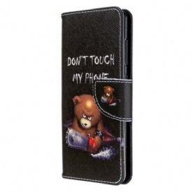 Custodia in pelle Samsung Galaxy A41 Orso Pericoloso