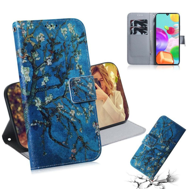 Custodia in pelle Samsung Galaxy A41 Ramo Di Un Albero In Fiore