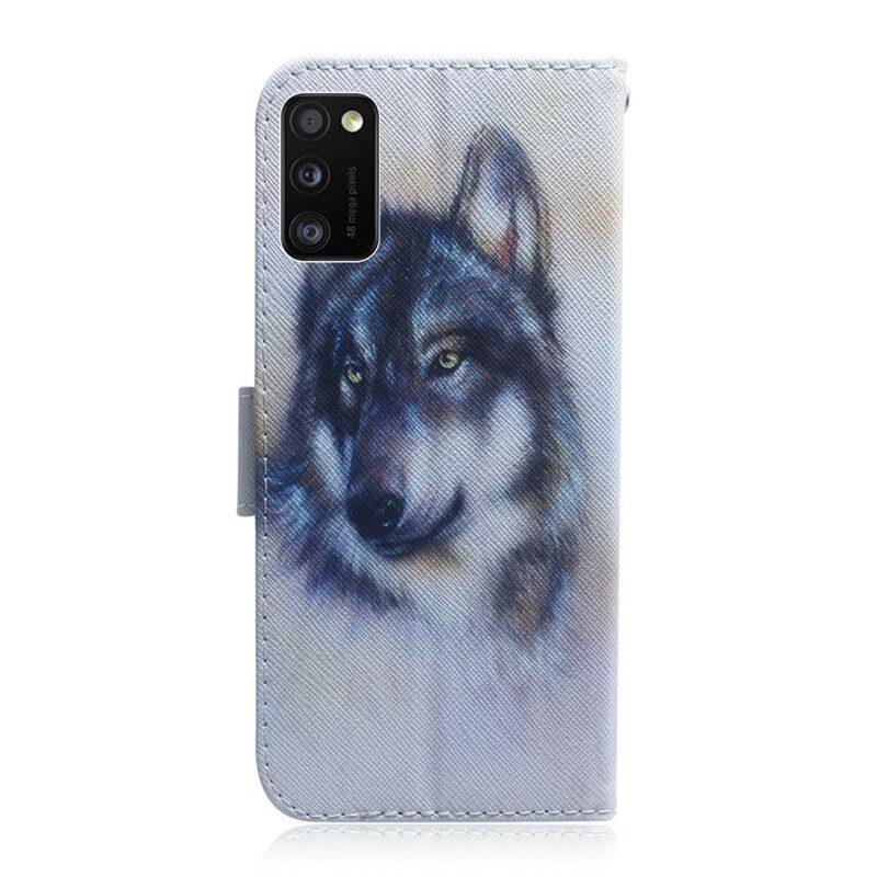 Custodia in pelle Samsung Galaxy A41 Sguardo Canino