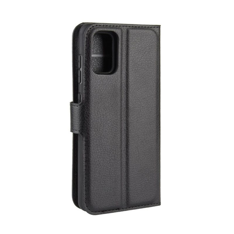 Folio Cover Samsung Galaxy A41 Classico Effetto Pelle Litchi