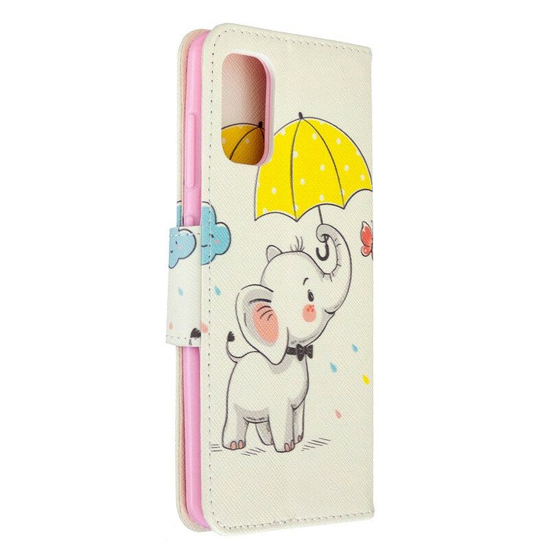 Folio Cover Samsung Galaxy A41 Cucciolo Di Elefante