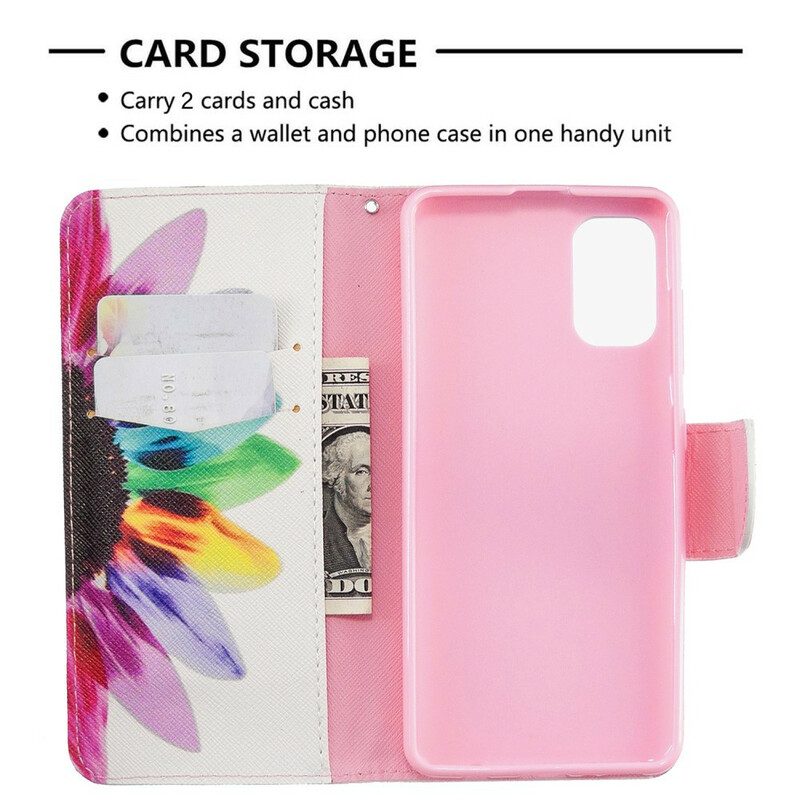 Folio Cover Samsung Galaxy A41 Fiore Dell'acquerello
