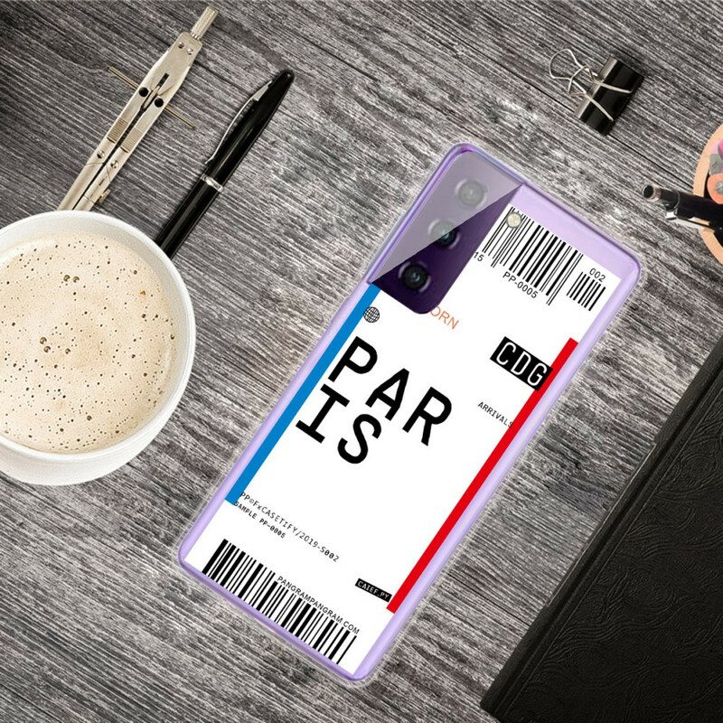 Cover Samsung Galaxy S21 5G Carta D'imbarco Per Parigi