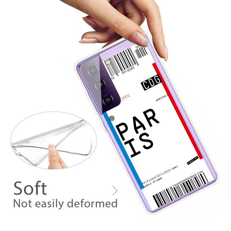 Cover Samsung Galaxy S21 5G Carta D'imbarco Per Parigi