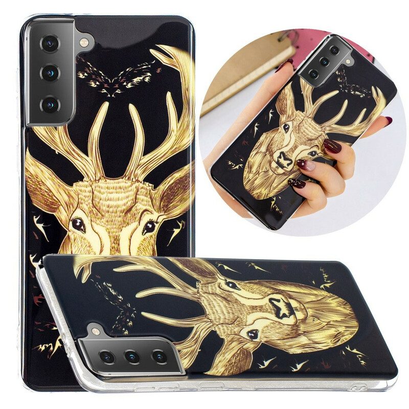 Cover Samsung Galaxy S21 5G Cervo Maestoso Fluorescente