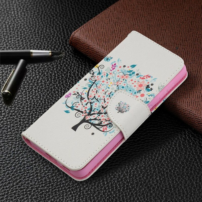 Custodia in pelle Samsung Galaxy S21 5G Albero Fiorito