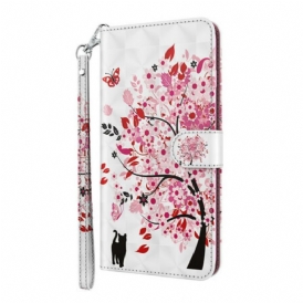 Custodia in pelle Samsung Galaxy S21 5G Albero Rosa