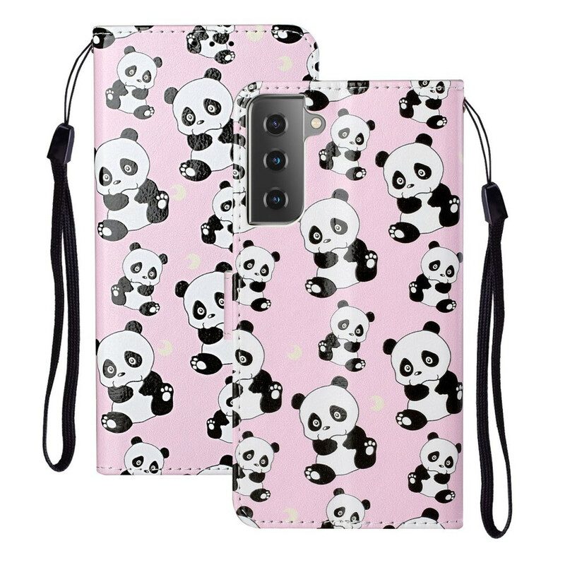 Custodia in pelle Samsung Galaxy S21 5G Che Panda