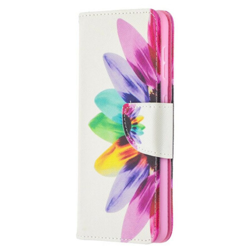 Custodia in pelle Samsung Galaxy S21 5G Fiore Dell'acquerello