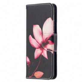 Custodia in pelle Samsung Galaxy S21 5G Fiore Rosa