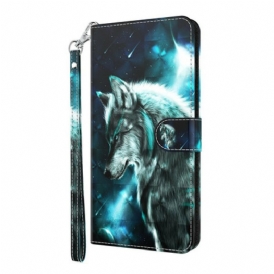 Custodia in pelle Samsung Galaxy S21 5G Lupo Maestoso