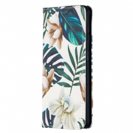 Folio Cover Samsung Galaxy S21 5G Custodia in pelle Foglie