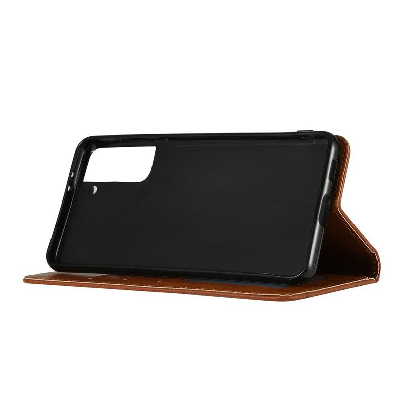 Folio Cover Samsung Galaxy S21 5G Custodia in pelle Portacarte In Ecopelle