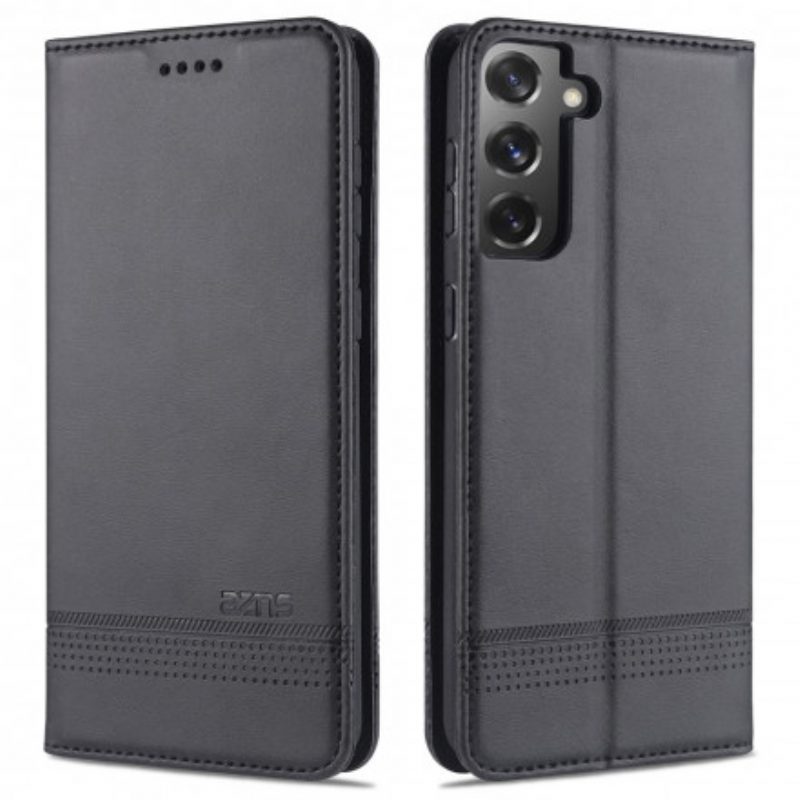 Folio Cover Samsung Galaxy S21 5G Custodia in pelle Stile In Pelle Azns