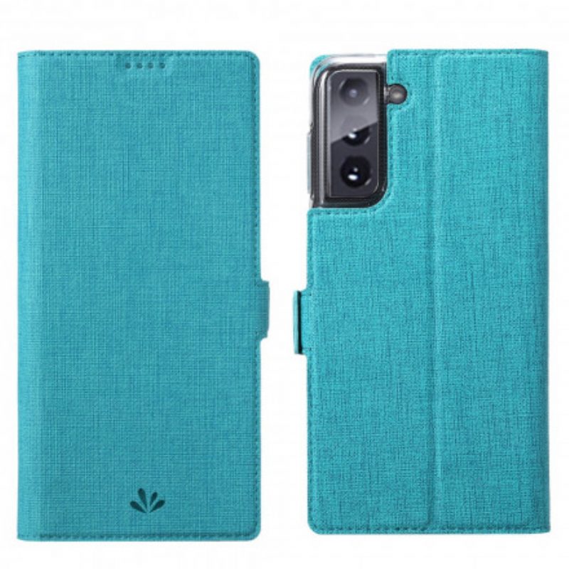 Folio Cover Samsung Galaxy S21 5G Custodia in pelle Vili Dmx Testurizzato