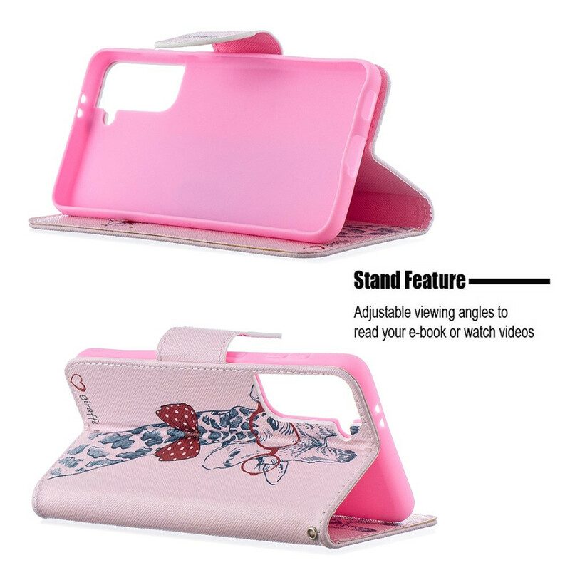 Folio Cover Samsung Galaxy S21 5G Giraffa Intelligente