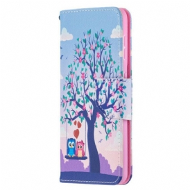 Folio Cover Samsung Galaxy S21 5G Gufi Sull'altalena