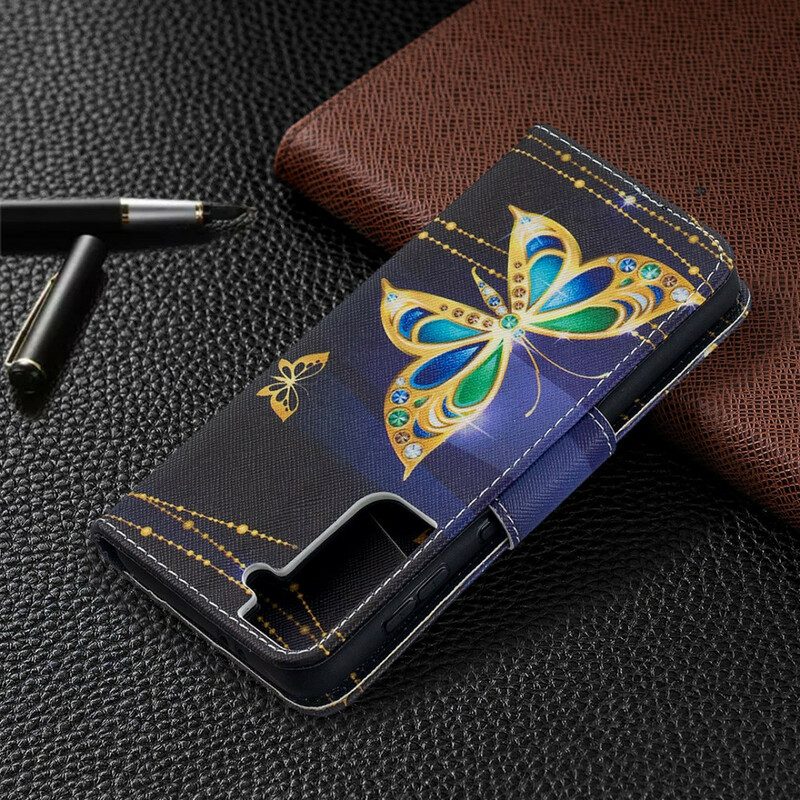 Folio Cover Samsung Galaxy S21 5G Re Farfalle
