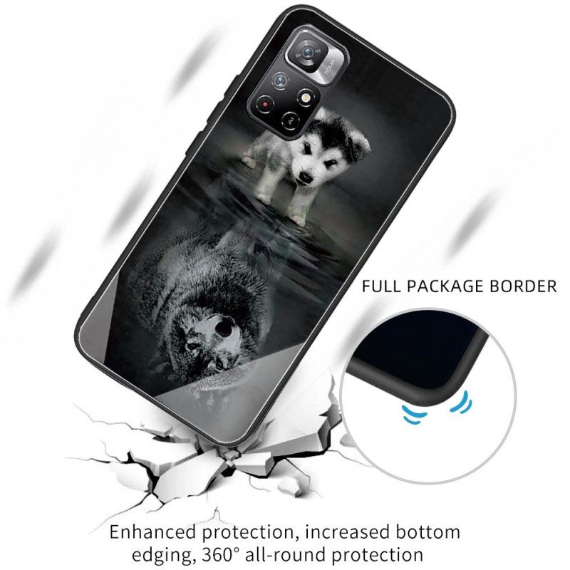 Cover Poco M4 Pro 5G Cucciolo Di Sogno In Vetro Temperato