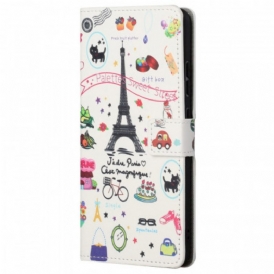 Custodia in pelle Poco M4 Pro 5G Amo Parigi