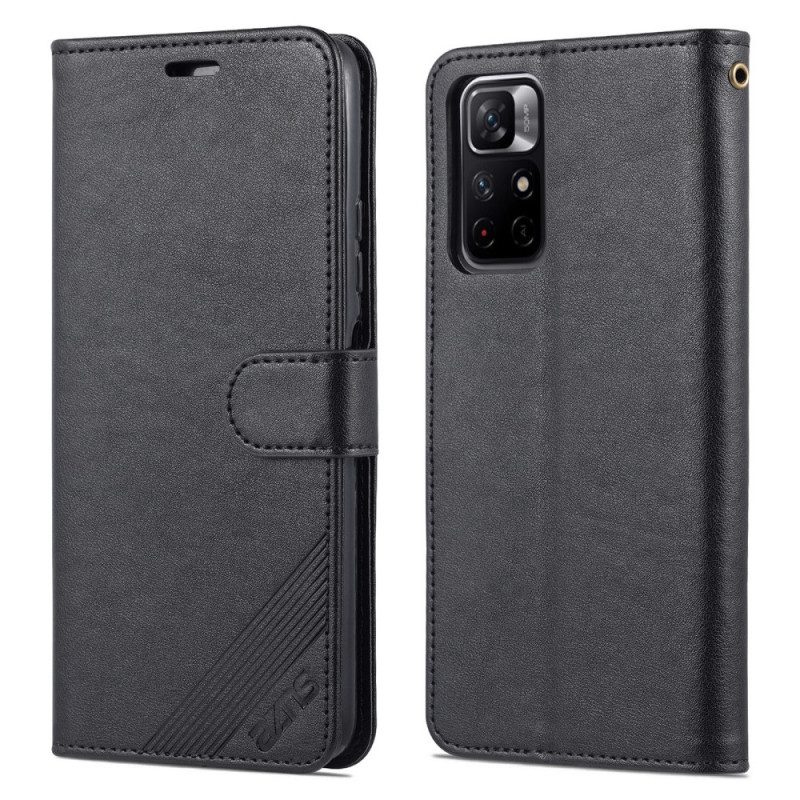 Custodia in pelle Poco M4 Pro 5G Azns Ecopelle