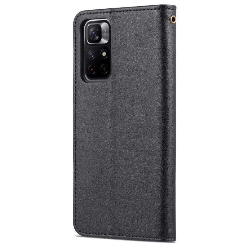 Custodia in pelle Poco M4 Pro 5G Azns Ecopelle
