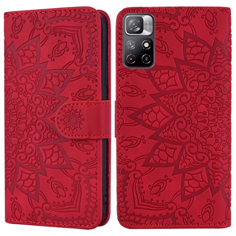 Custodia in pelle Poco M4 Pro 5G Barocco-mandala