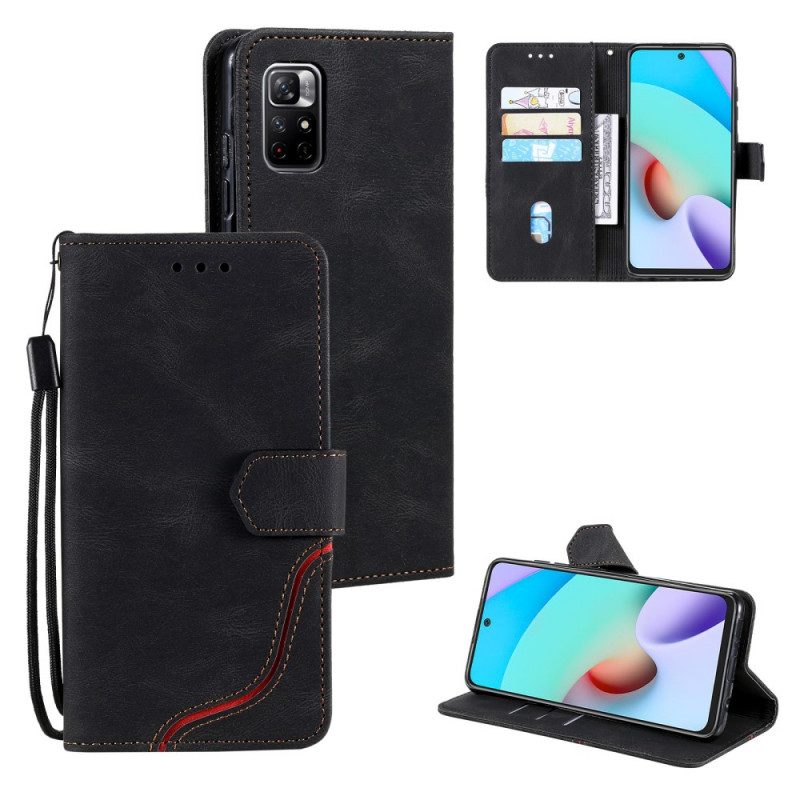 Custodia in pelle Poco M4 Pro 5G Crosta Di Pelle Effetto Pelle