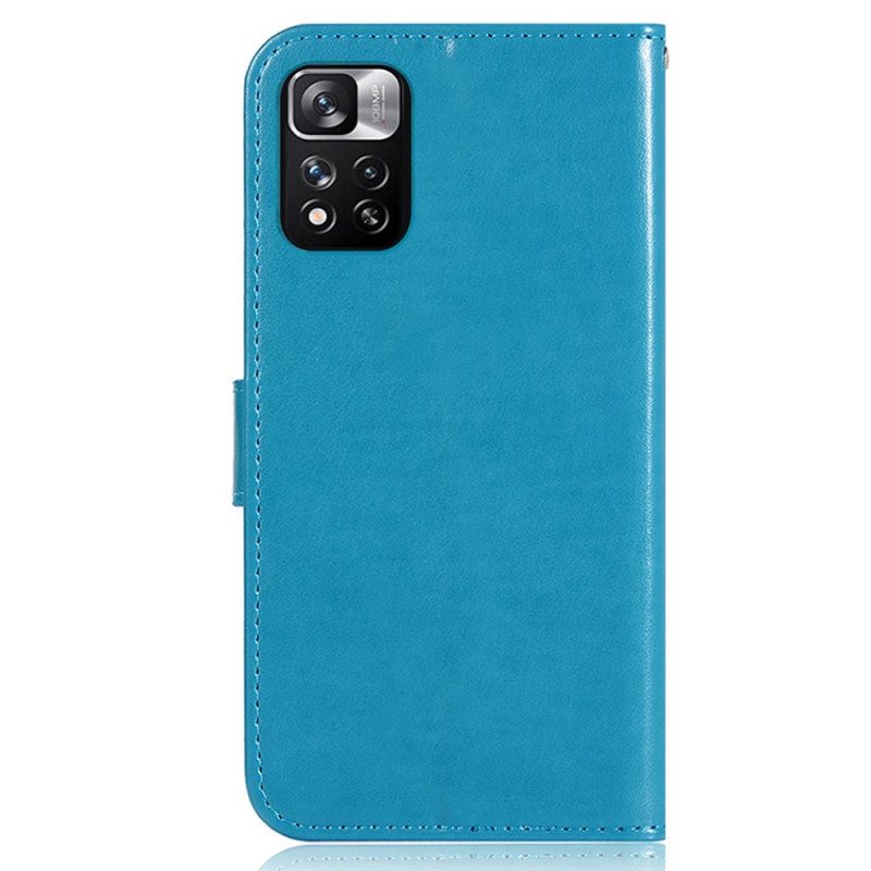 Custodia in pelle Poco M4 Pro 5G Gufo Acchiappasogni Effetto Pelle
