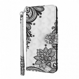 Custodia in pelle Poco M4 Pro 5G Pizzo Elegante