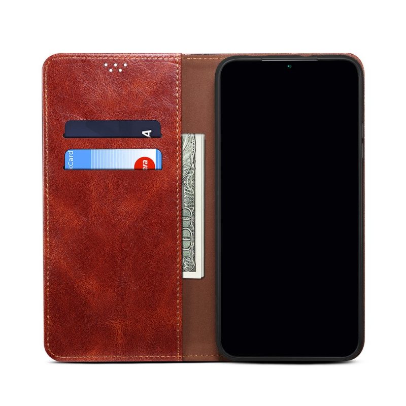 Folio Cover Poco M4 Pro 5G Custodia in pelle Ecopelle Cerata