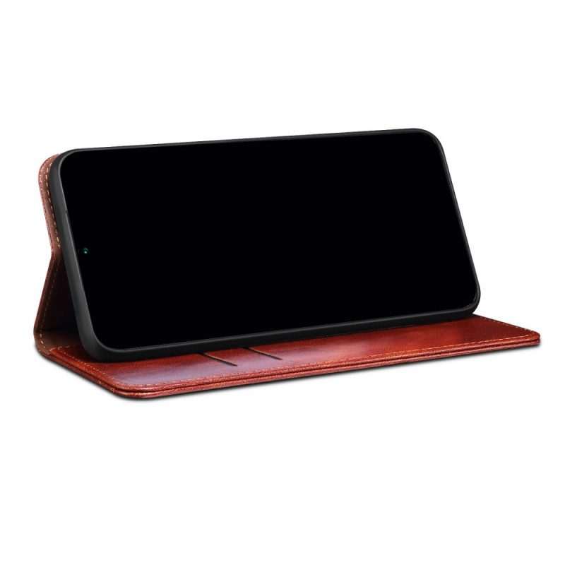 Folio Cover Poco M4 Pro 5G Custodia in pelle Ecopelle Cerata