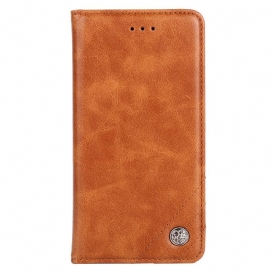 Folio Cover Poco M4 Pro 5G Custodia in pelle Rivetto In Pelle Stile